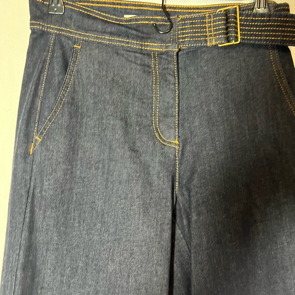 Tory Burch dark wash wide leg trouser jean pants size 26 - Picture 2 of 12